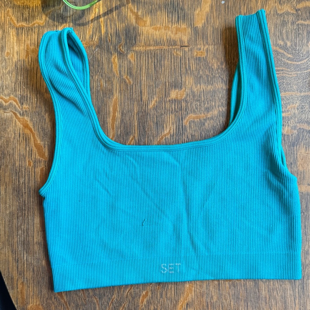 SET active teal sports bra
